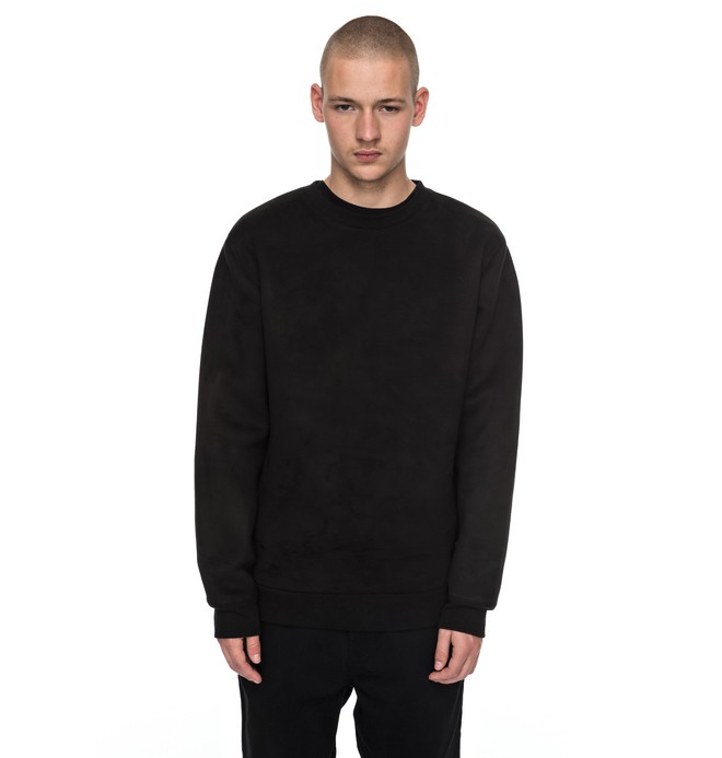 dcshoes, Atchison - Kunst-Wildleder Sweatshirt, BLACK (kvj0) 0 Atchison - Kunst-Wildleder Sweatshirt Schwarz EDYFT03299 DC Shoes