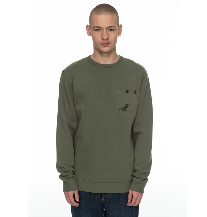 dcshoes, Cappell - Sweat, VINTAGE GREEN (gzj0) 0 Cappell - Sweat Vert EDYFT03304 DC Shoes