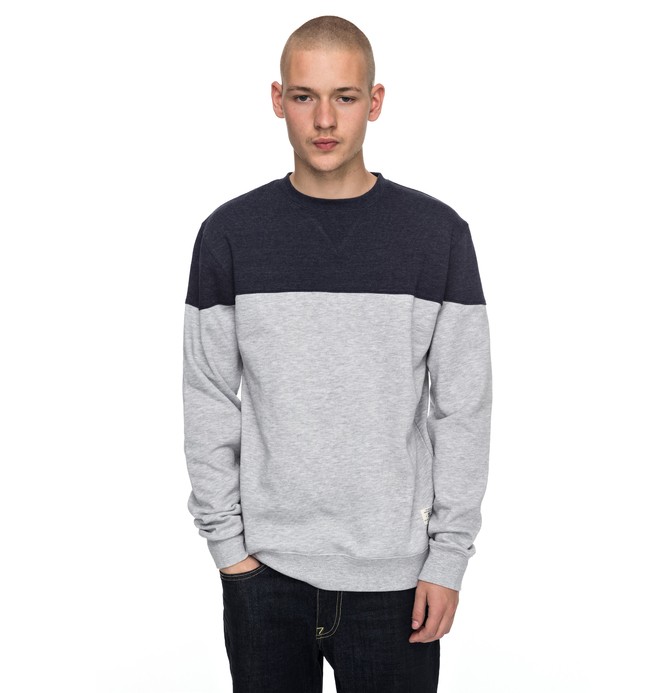 dcshoes, Rebel Block - Sweatshirt, GREY HEATHER (knfh) 0 Rebel Block - Sweatshirt Schwarz EDYFT03315 DC Shoes