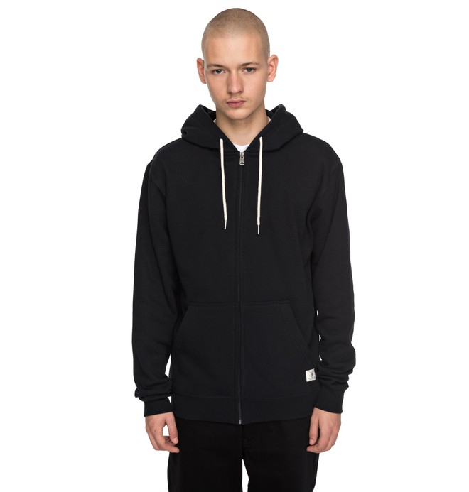 dcshoes, Men's Rebel Zipper Up Hoodie, BLACK (kvj0) 0 Men's Rebel Zipper Up Hoodie Black EDYFT03332 DC Shoes