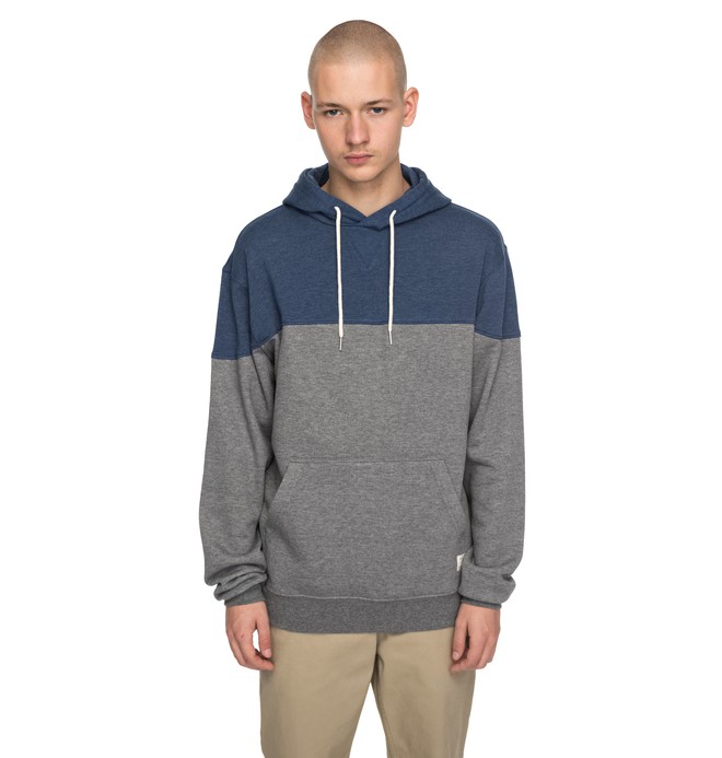 dcshoes, Men's Rebel Blocked Hoodie, CHARCOAL HEATHER (kteh) 0 Men's Rebel Blocked Hoodie Black EDYFT03340 DC Shoes