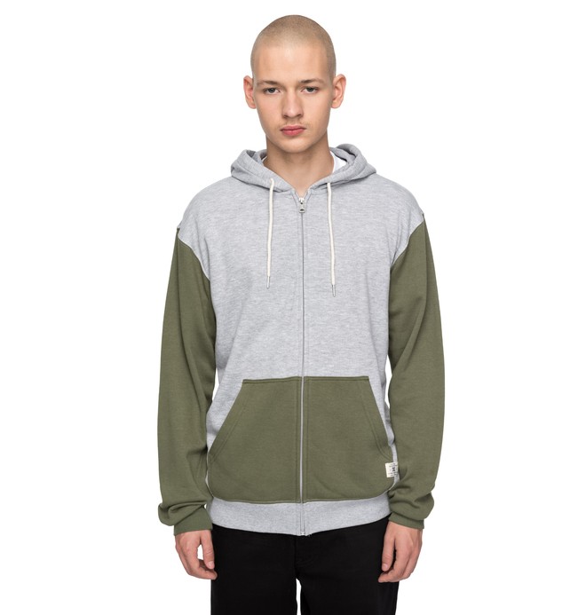 REBEL CONTRAST ZH EDYFT03341 0 Men's Rebel Contrast Zipped Hoodie EDYFT03341 DC Shoes