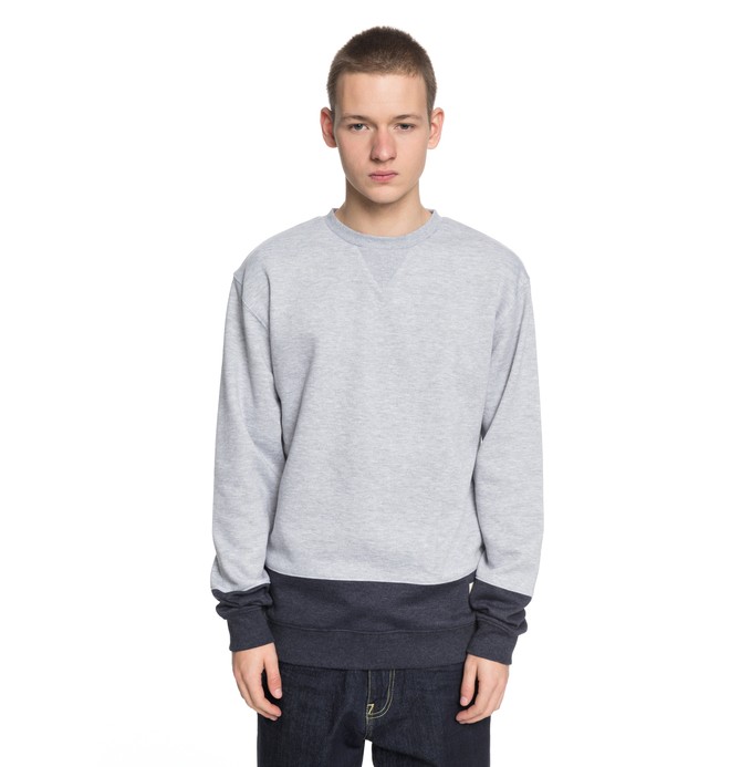 dcshoes, Men's Rebel Block Sweatshirt, GREY HEATHER (knfh) 0 Men's Rebel Block Sweatshirt Black EDYFT03345 DC Shoes