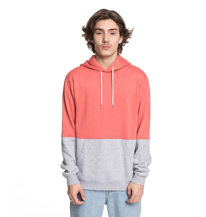 dcshoes, Men's Rebel Block Hoodie, PORCELAIN ROSE (mke0) 0 Men's Rebel Block Hoodie Pink EDYFT03346 DC Shoes