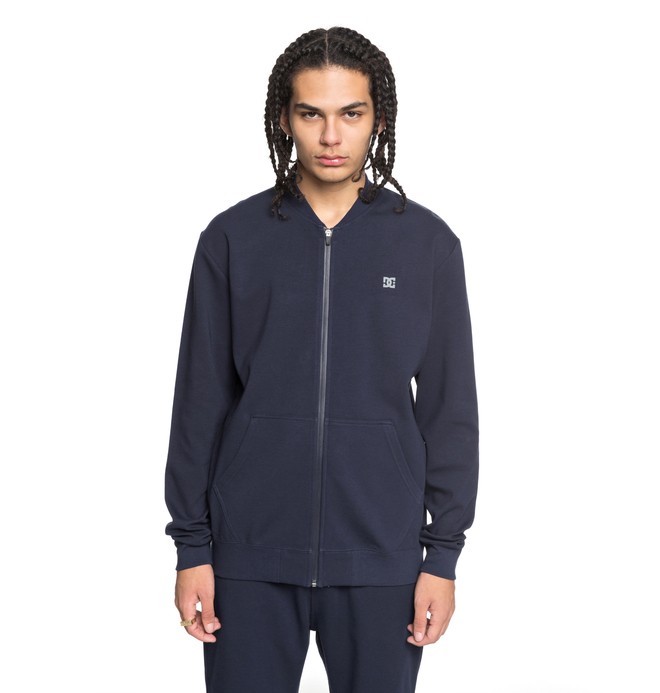 dcshoes, Men's Glenties Zip Up Sweatshirt, DARK INDIGO (byj0) 0 Men's Glenties Zip Up Sweatshirt Blue EDYFT03359 DC Shoes