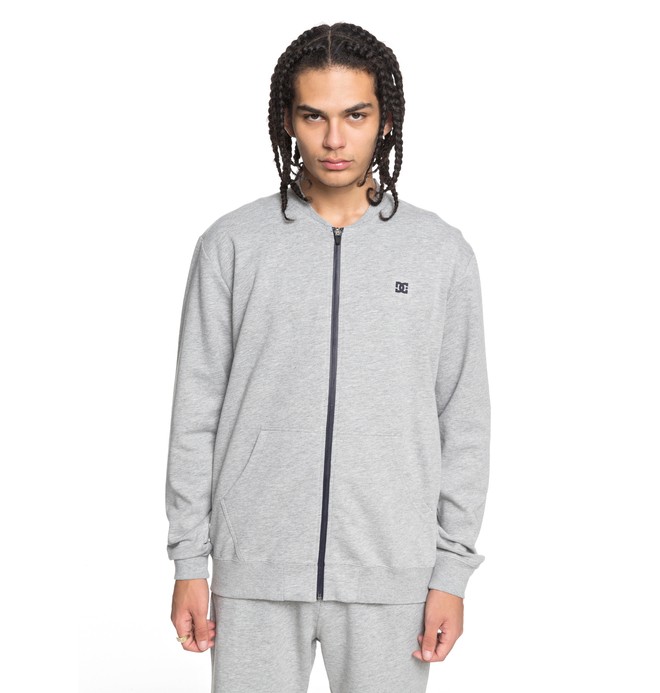 dcshoes, Men's Glenties Zip Up Sweatshirt, GREY HEATHER (knfh) 0 Men's Glenties Zip Up Sweatshirt Black EDYFT03359 DC Shoes
