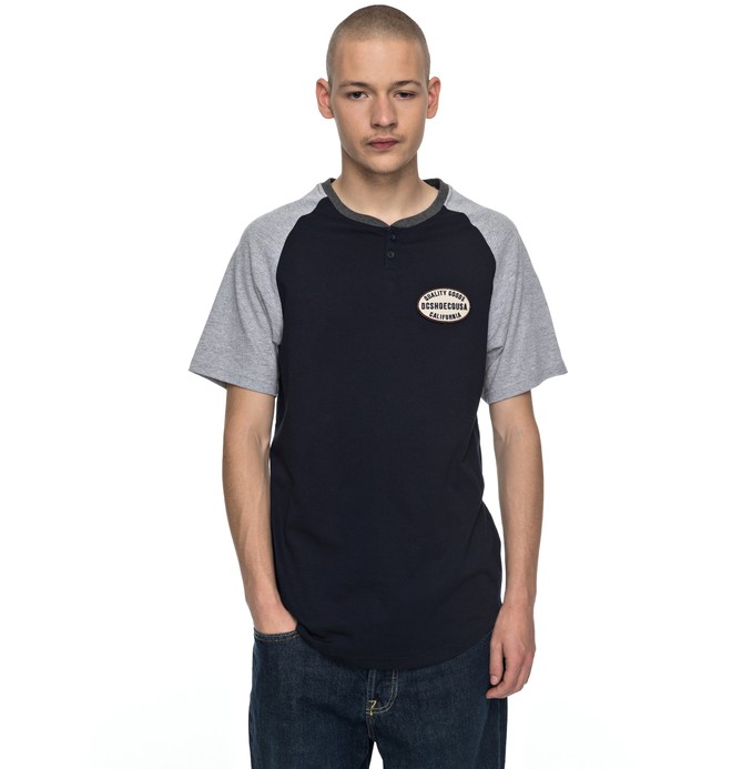 dcshoes, Toyone - Henley T-Shirt, DARK INDIGO (byj0) 0 Toyone - Henley T-Shirt Blue EDYKT03345 DC Shoes