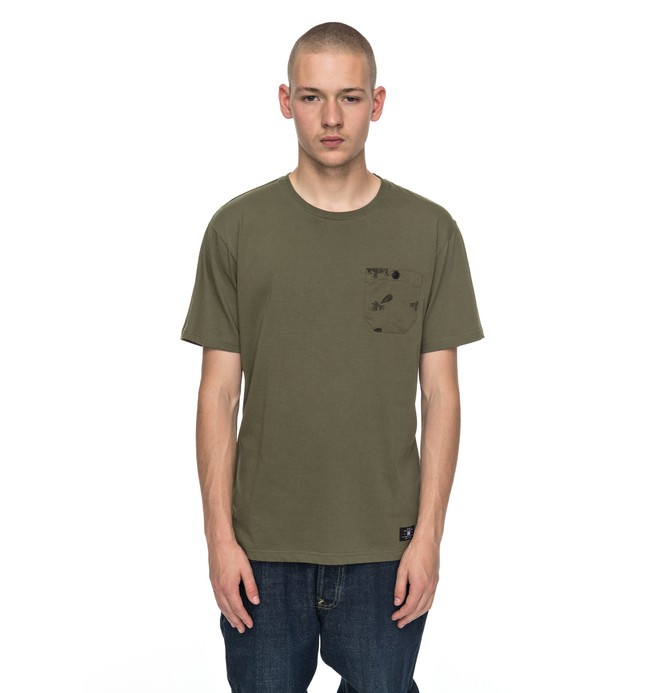 dcshoes, Waterglen - T-Shirt, VINTAGE GREEN TIGER AMBUSH (gzj6) 0 Waterglen - T-Shirt Green EDYKT03346 DC Shoes