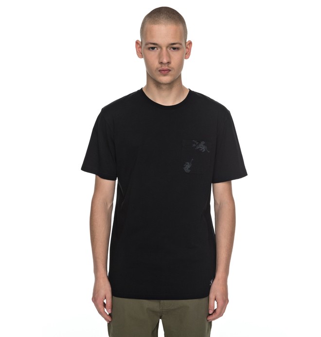 dcshoes, Waterglen - T-Shirt, BLACK TIGER AMBUSH (kvj6) 0 Waterglen - T-Shirt Black EDYKT03346 DC Shoes
