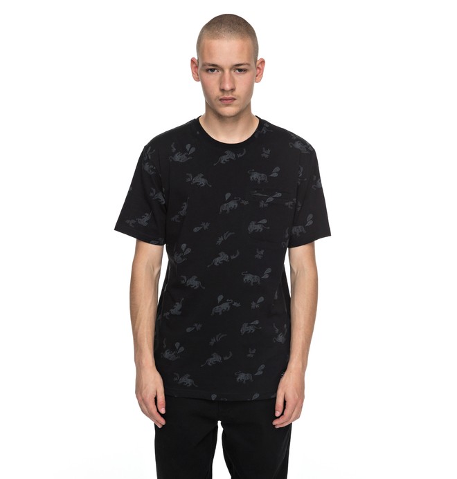 dcshoes, Pilkington - T-Shirt, BLACK TIGER AMBUSH (kvj6) 0 Pilkington - T-Shirt Black EDYKT03358 DC Shoes