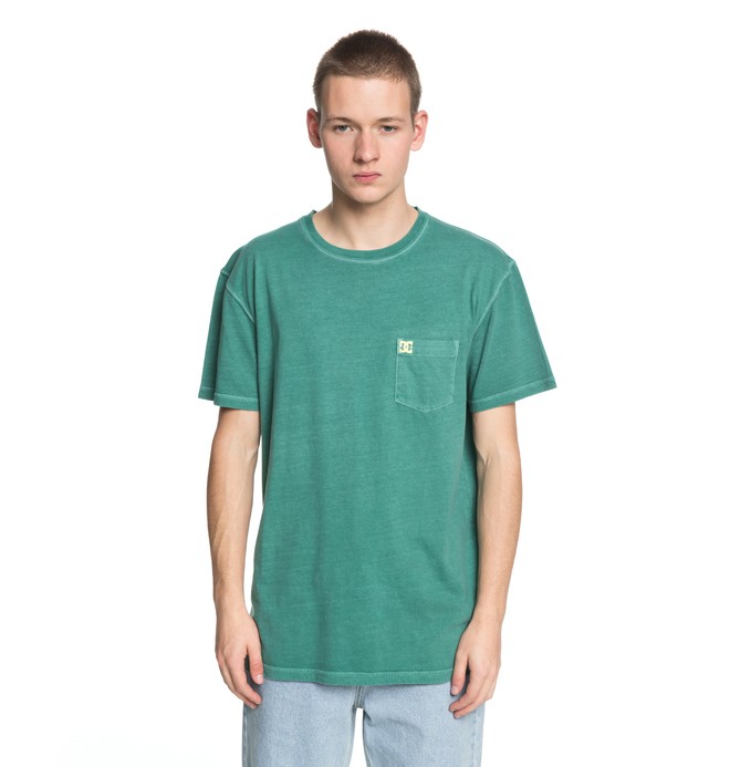 dcshoes, Men's Dyed Tee, DEEP SEA (gmw0) 0 Men's Dyed Tee Green EDYKT03375 DC Shoes