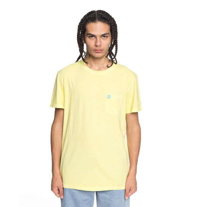 dcshoes, Men's Dyed Tee, LEMON MERINGUE (yzl0) 0 Men's Dyed Tee Yellow EDYKT03375 DC Shoes