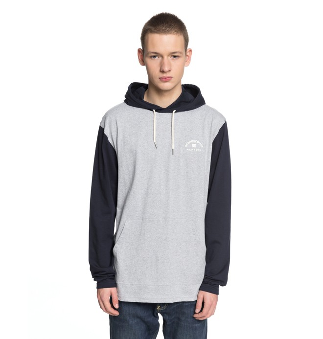 dcshoes, Men's Rellin 2 Hooded Long Sleeve Tee, GREY HEATHER (knfh) 0 Men's Rellin 2 Hooded Long Sleeve Tee Black EDYKT03391 DC Shoes