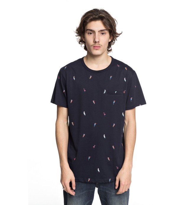 dcshoes, Men's 2Can Tee, DARK INDIGO TOUCAN (byj9) 0 Men's 2Can Tee Blue EDYKT03396 DC Shoes