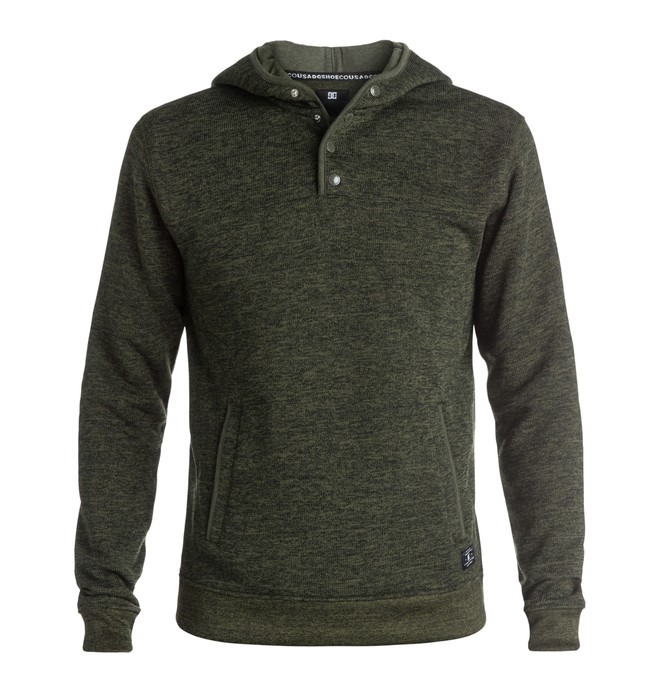 dcshoes, Gisborne - Henley Hoodie, DARK OLIVE (csn0) 0 Gisborne - Henley Hoodie Brown EDYPF03010 DC Shoes