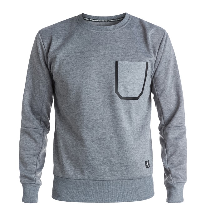 dcshoes, Highton - Sweatshirt, HEATHER GREY (knfh) 0 Highton - Sweatshirt Black EDYPF03017 DC Shoes
