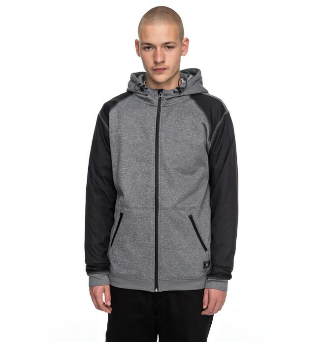 dcshoes, Wentley - Zip-Up Fleece, CHARCOAL HEATHER (kteh) 0 Wentley - Zip-Up Fleece Schwarz EDYPF03023 DC Shoes