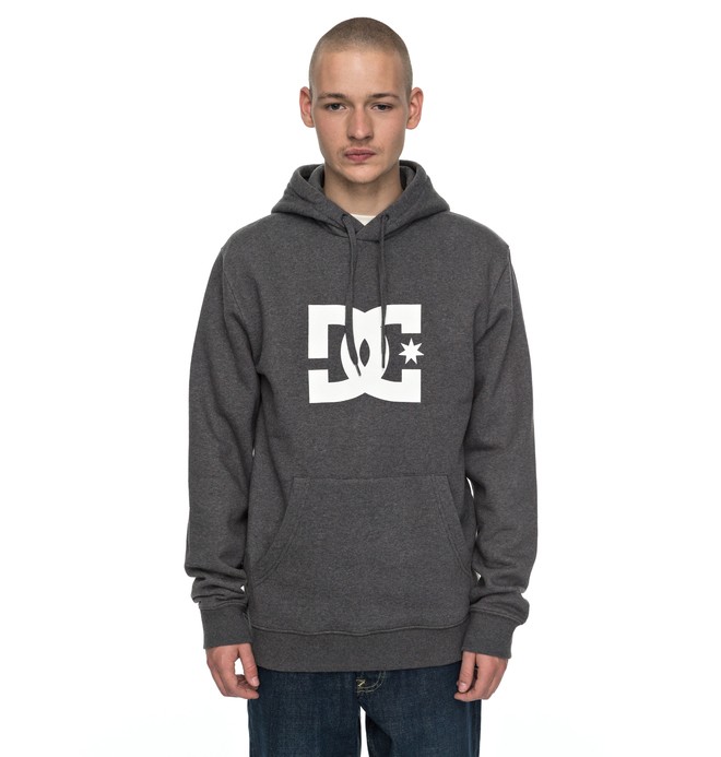 dcshoes, Men's Star Hoodie, CHARCOAL HEATHER/WHITE (xssw) 0 Men's Star Hoodie Grey EDYSF03107 DC Shoes