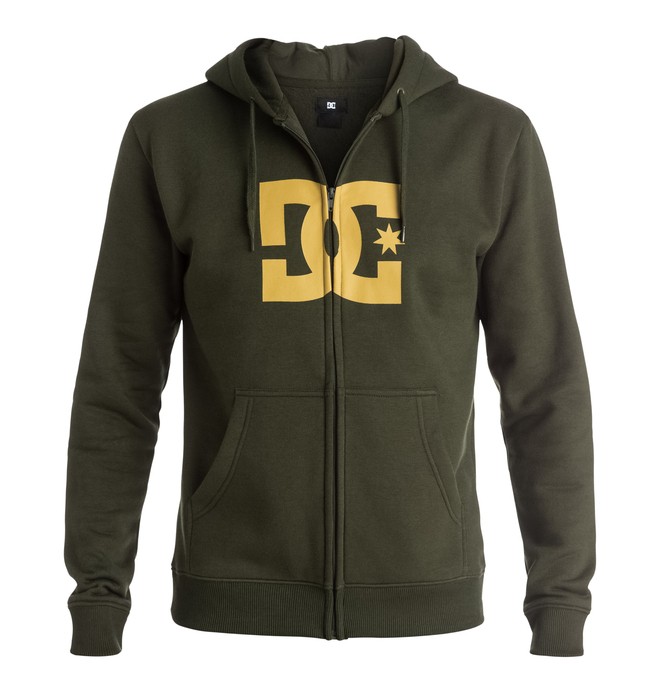 dcshoes, Star - Zip-Up Hoodie, DARK OLIVE (csn0) 0 Star - Zip-Up Hoodie Brown EDYSF03108 DC Shoes