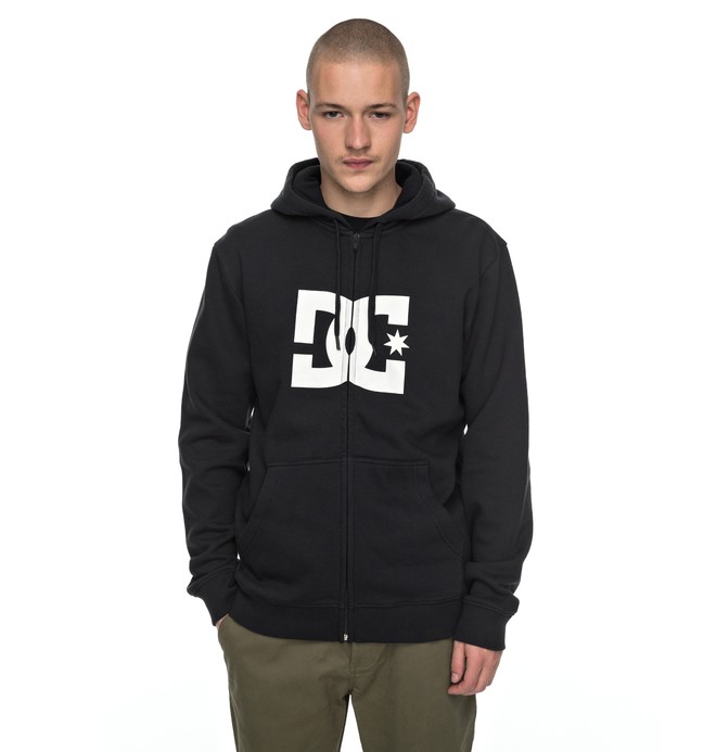 dcshoes, Men's Star Zip Up Hoodie, BLACK (kvj0) 0 Men's Star Zip Up Hoodie Black EDYSF03108 DC Shoes