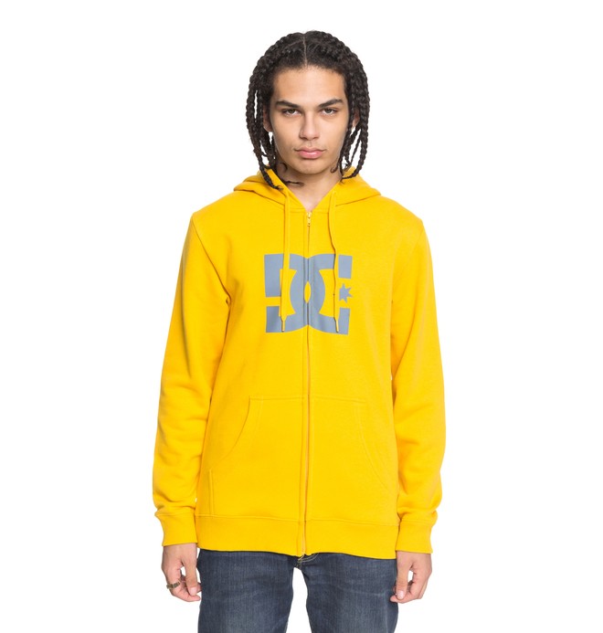 dcshoes, Men's Star Zip Up Hoodie, OLD GOLD/ FIRED BRICK (xyyr) 0 Men's Star Zip Up Hoodie Yellow EDYSF03108 DC Shoes