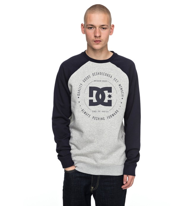 dcshoes, Rebuilt Raglan - Sweatshirt, GREY HEATHER (knfh) 0 Rebuilt Raglan - Sweatshirt Black EDYSF03122 DC Shoes