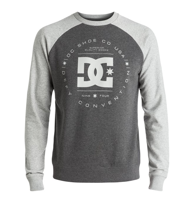dcshoes, Rebuilt Raglan - Sweatshirt, GREY HEATHER/CHARCOAL HEATHER (xsss) 0 Rebuilt Raglan - Sweatshirt Grey EDYSF03122 DC Shoes