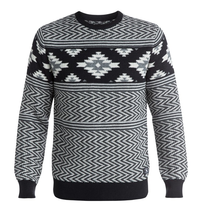 dcshoes, Laurell Park - Jacquard Sweater, BLACK ETHNIC PRINT (kvj5) 0 Laurell Park - Jacquard Sweater Black EDYSW03021 DC Shoes