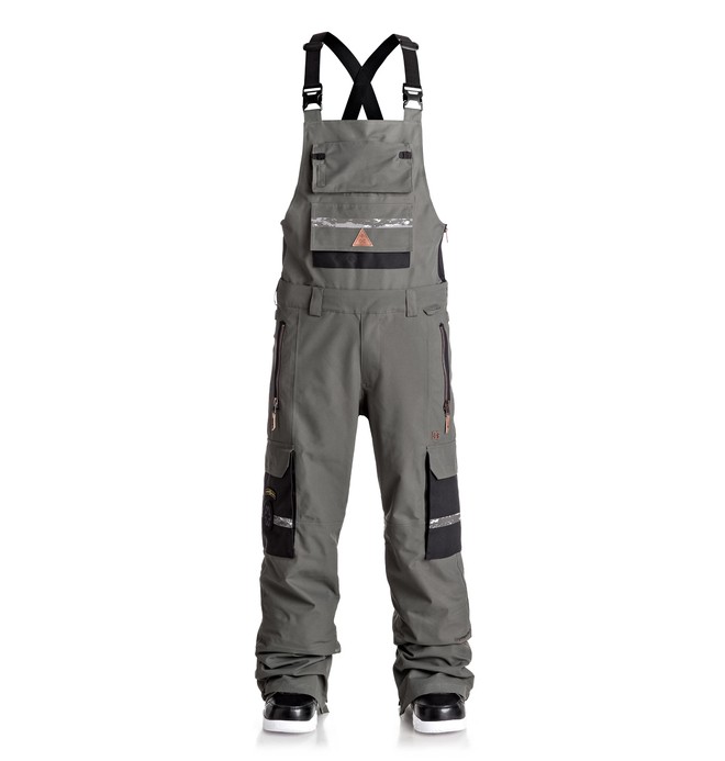 dcshoes, Men's Platoon SPT Bib Snow Pants, DARK SHADOW (krp0) 0 Men's Platoon SPT Bib Snow Pants Black EDYTP03020 DC Shoes