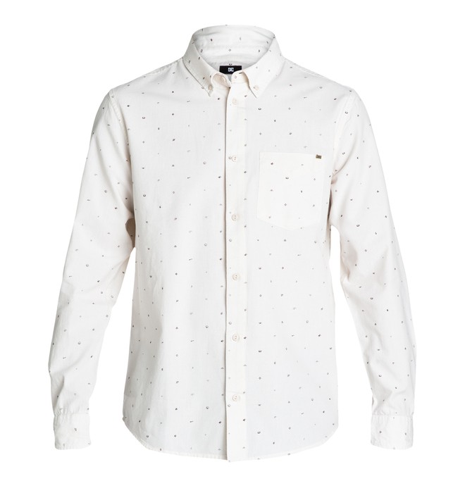 dcshoes, Proper LS Shirt, TURTLE DOVE PROP (wdv1) 0 Proper LS Shirt White EDYWT03004 DC Shoes