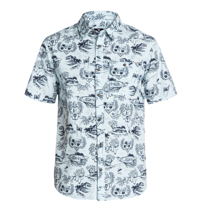 dcshoes, Toile Paper SS Shirt, BLUE SHAKE PRINT (bks6) 0 Toile Paper SS Shirt Blue EDYWT03012 DC Shoes