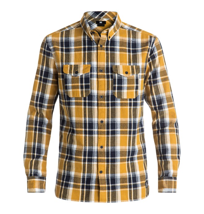 dcshoes, Reedsbirg - Long Sleeve Shirt, AMBER GOLD (ykv0) 0 Reedsbirg - Long Sleeve Shirt Yellow EDYWT03132 DC Shoes