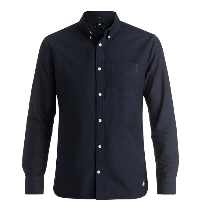 dcshoes, Oxford - Long Sleeve Shirt, DARK INDIGO (byj0) 0 Oxford - Long Sleeve Shirt Blue EDYWT03143 DC Shoes
