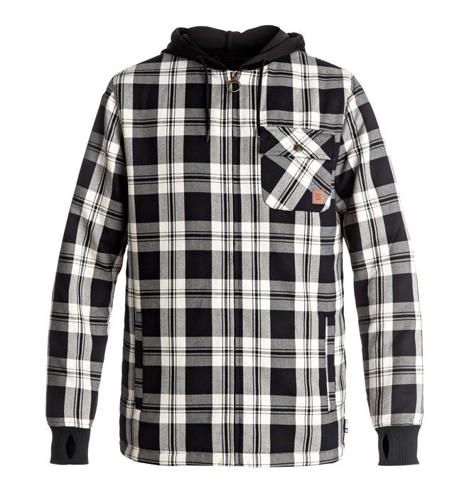 dcshoes, Backwoods - Technical Riding Shacket, MOD BUFFALO PLAID SILVER BIRCH (wej1) 0 Backwoods - Technical Riding Shacket White EDYWT03154 DC Shoes