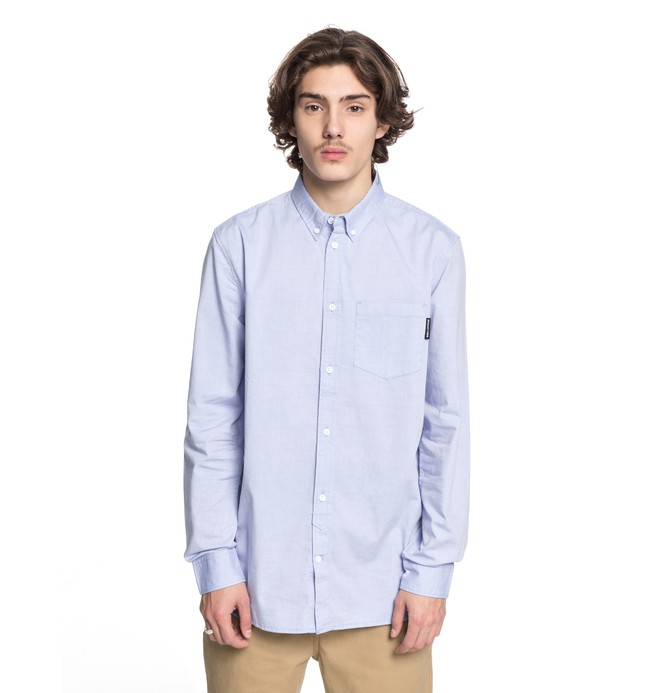 dcshoes, Men's Classic Oxford Light Long Sleeve Shirt, LIGHT BLUE (bfn0) 0 Men's Classic Oxford Light Long Sleeve Shirt Blue EDYWT03183 DC Shoes