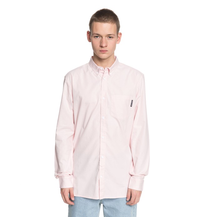 dcshoes, Men's Classic Oxford Light Long Sleeve Shirt, ENGLISH ROSE (mdj0) 0 Men's Classic Oxford Light Long Sleeve Shirt Pink EDYWT03183 DC Shoes