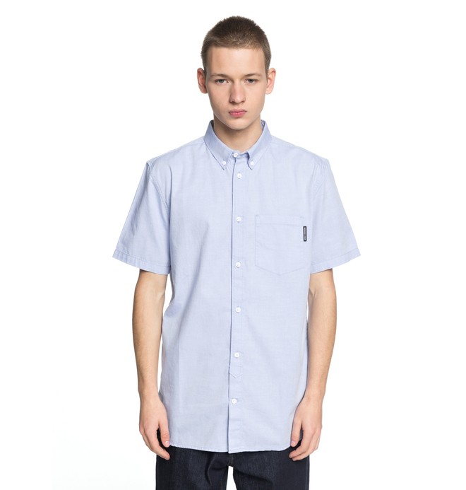 dcshoes, Men's Classic Oxford Light Short Sleeve Shirt, LIGHT BLUE (bfn0) 0 Men's Classic Oxford Light Short Sleeve Shirt Blue EDYWT03184 DC Shoes