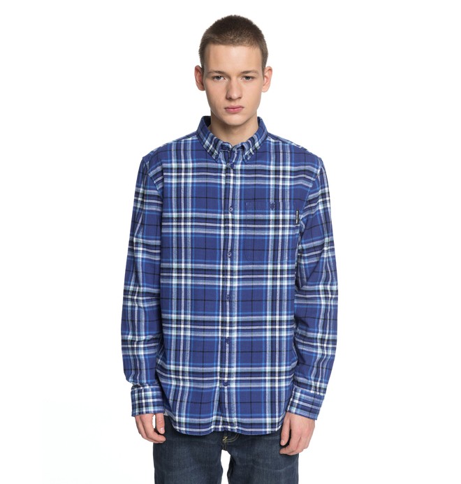 dcshoes, Men's South Ferry Long Sleeve Shirt, SODALITE BLUE (byb0) 0 Men's South Ferry Long Sleeve Shirt Blue EDYWT03187 DC Shoes