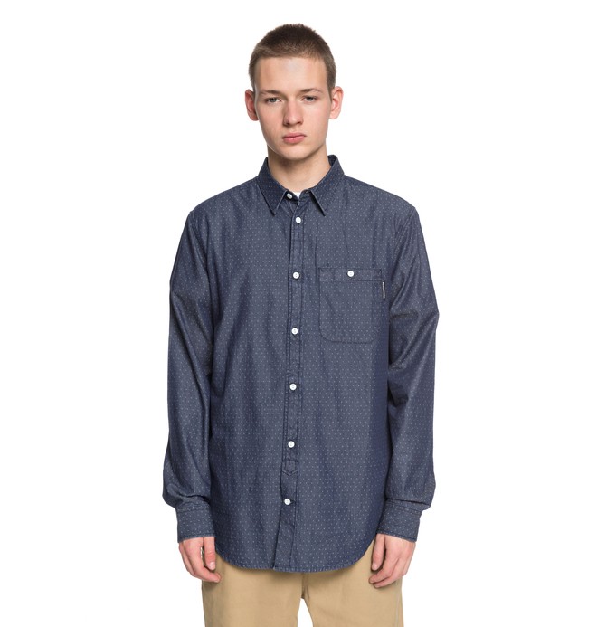 dcshoes, Men's Swalendalen 2 Long Sleeve Shirt, INDIGO RINSE (btkw) 0 Men's Swalendalen 2 Long Sleeve Shirt Blue EDYWT03190 DC Shoes