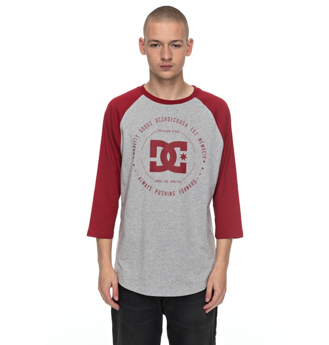 dcshoes, Rebuilt 3/4 Raglan - 3/4 Sleeve T-Shirt, GREY HEATHER (knfh) 0 Rebuilt 3/4 Raglan - 3/4 Sleeve T-Shirt Black EDYZT03505 DC Shoes