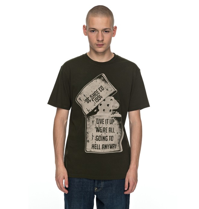 dcshoes, Dead Above - T-Shirt, DARK OLIVE (csn0) 0 Dead Above - T-Shirt Brown EDYZT03682 DC Shoes