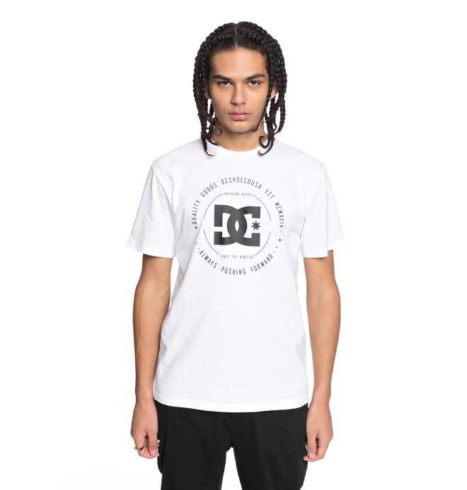 dcshoes, Rebuilt - T-Shirt, SNOW WHITE (wbb0) 0 Rebuilt - T-Shirt White EDYZT03728 DC Shoes