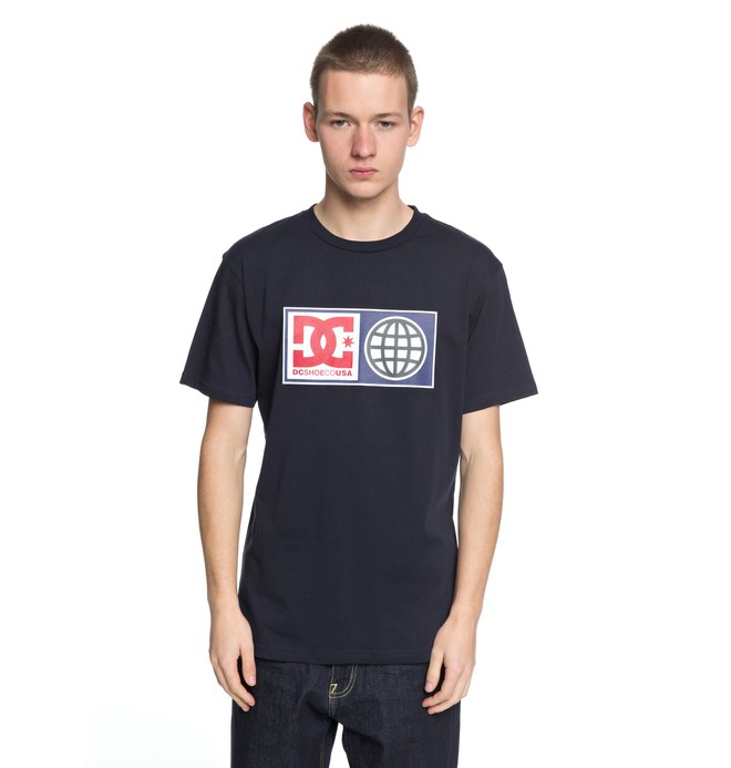dcshoes, Global Salute - T-Shirt, DARK INDIGO (byj0) 0 Global Salute - T-Shirt Blue EDYZT03758 DC Shoes