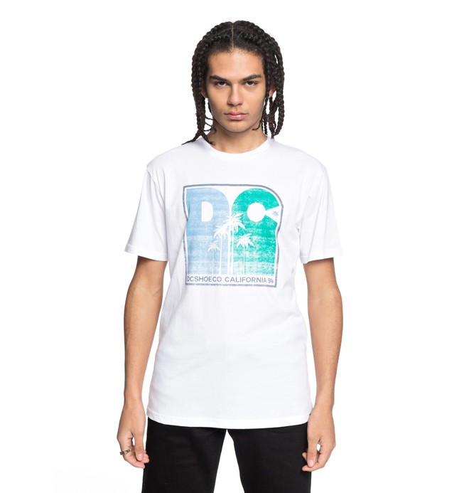 dcshoes, Sunset Palms - T-Shirt, SNOW WHITE (wbb0) 0 Sunset Palms - T-Shirt White EDYZT03767 DC Shoes