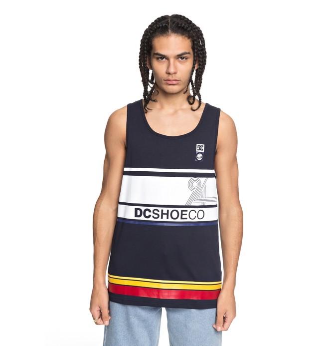dcshoes, Men's Point Guard Tank, DARK INDIGO (byj0) 0 Men's Point Guard Tank Blue EDYZT03772 DC Shoes