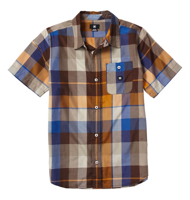 dcshoes, Kid's Woodwarth Shirt, CHOCOLATE (chl) 0 Kid's Woodwarth Shirt K1820025 DC Shoes