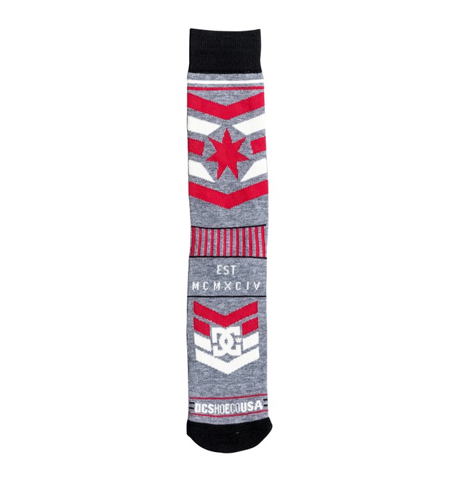 dcshoes, Front Board - Crew socks, CHARCOAL HEATHER (kpgh) 0 Front Board - Crew socks Black PS006392A DC Shoes