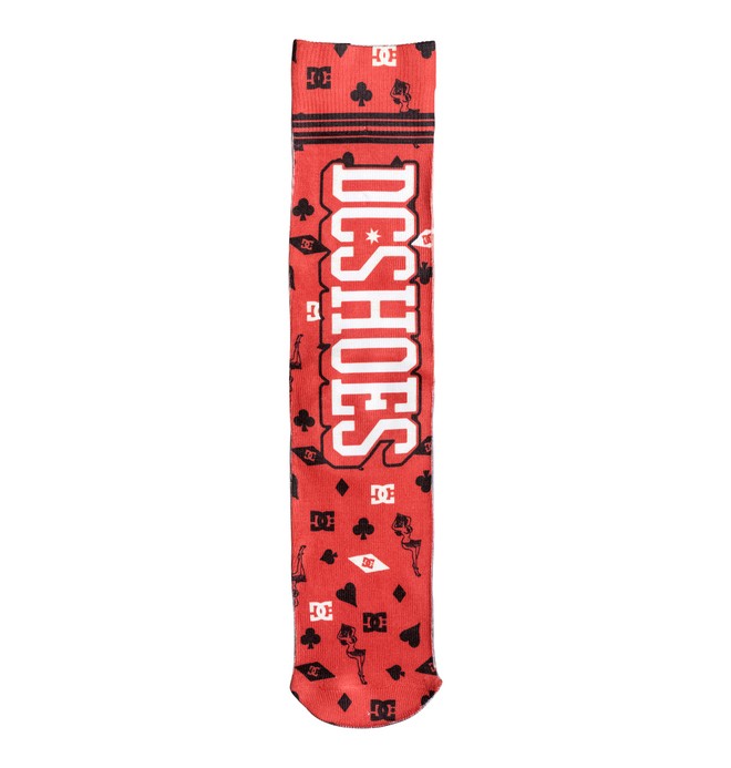 dcshoes, Athletic Red - Socquettes imprimées, ATHLETIC RED (rqr0) 0 Athletic Red - Socquettes imprimées Rouge PS006885A DC Shoes