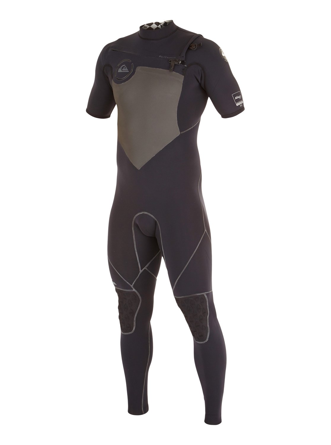 AG47 Performance 2/2mm Chest Zip Short Sleeve Wetsuit AG47 Performance 2/2mm Chest Zip Short Sleeve WetsuitМужской гидрокостюм AG47 Performance 2/2 мм chest Zip Short Sleeve от Quiksilver.ХАРАКТЕРИСТИКИ: крой – короткие рукава и длинные штанины, молния – нагрудная, толщина – 2/2 мм, неопрен FN Lite – на 16% легче аналогичных материалов, он наполнен микропузырьками воздуха, которые помогают удерживать тепло, термоподкладка Dry Flight с технологией инфракрасного тепла удерживает тепло человеческого тела.СОСТАВ: 92% нейлон, 8% эластан.<br>