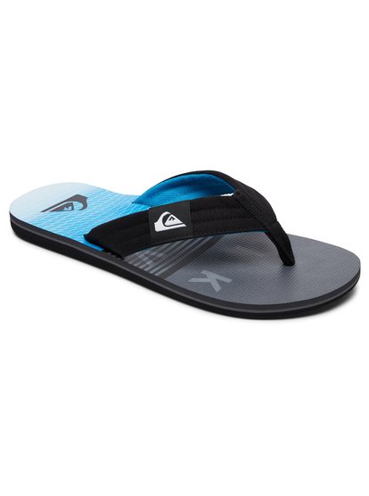 quiksilver, Сланцы Molokai Layback, BLACK/GREY/BLUE (xksb) MOLOKAI LAYBACK YOUTH AQBL100261